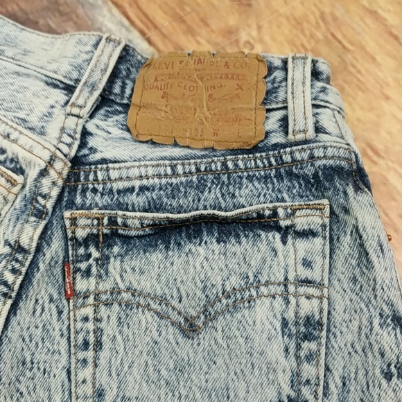 Levis 501 Acid Washed Vintage 80s Denim Size 3 - Picture 4 of 8